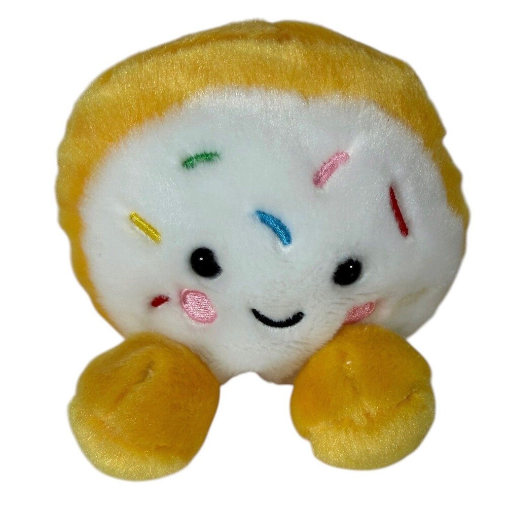 Palm Pals Aurora World Plush Yellow Sprinkled Donut 4” Plush